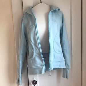 Light blue lululemon zip up sweater